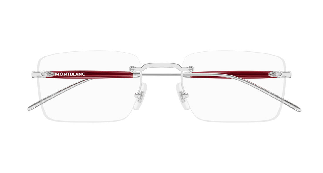 Brillen montblanc mb0411o 003 plateado square masculino größe 55mm - Detailansicht