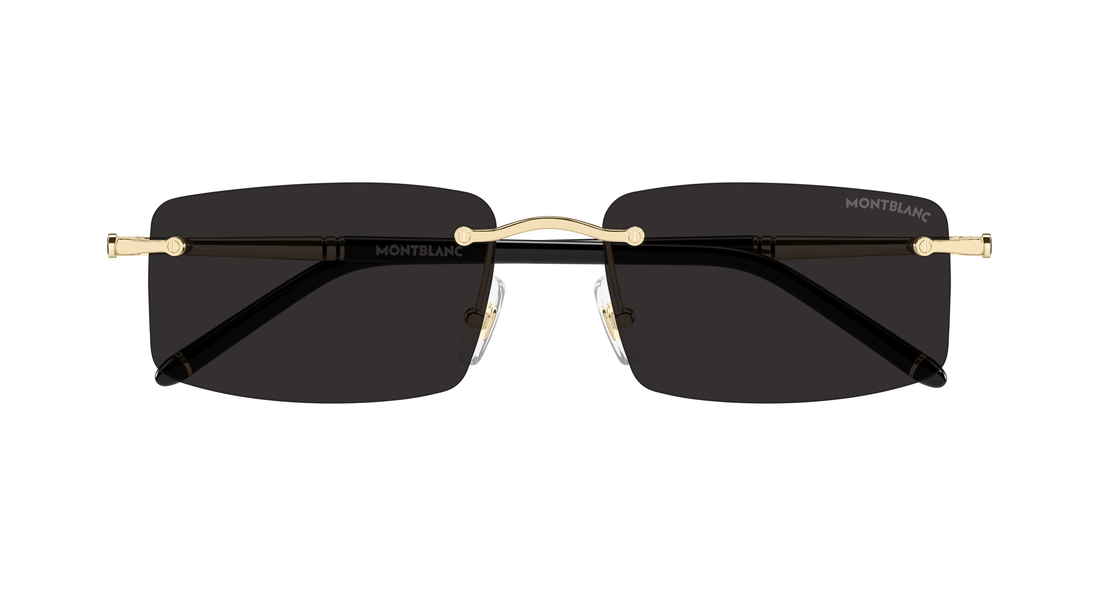 Occhiali da sole montblanc mb0443s 001 dorado rectangular / squared masculino taglia 56mm - Vista dettagliata