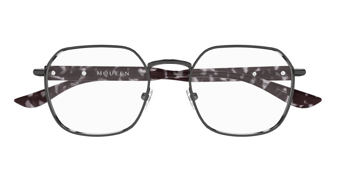 Glasögon alexander mcqueen am0499o 002 rutenio geometric masculino storlek 52mm - Detaljvy