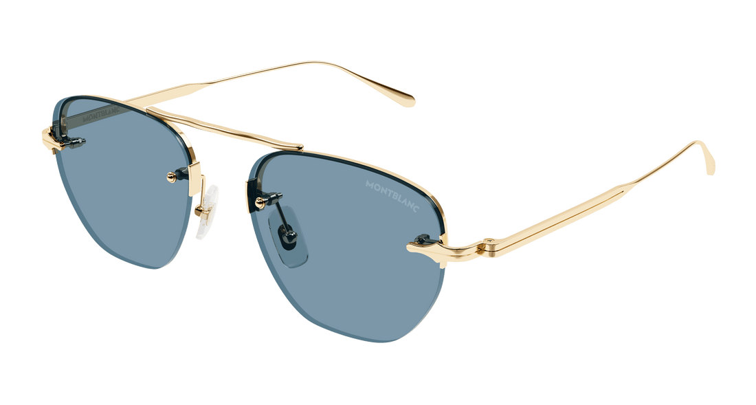 Sonnenbrillen montblanc mb0404s 004 dorado round masculino größe 52mm - Hauptansicht