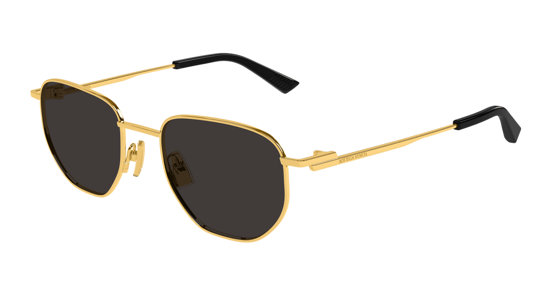 Occhiali da sole bottega veneta bv1301s 005 dorado round unisex taglia 52mm - Vista principale
