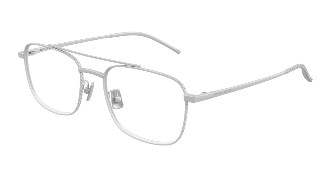 Gafas graduadas bottega veneta bv1425oa 002 plateado rectangular / squared unisex talla 55mm - Vista principal