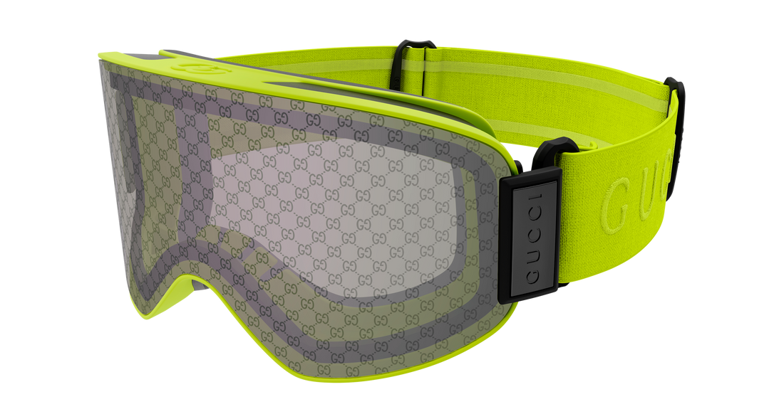 Sunglasses gucci gg1974s 002 verde mask unisex size 99mm - Detailed view