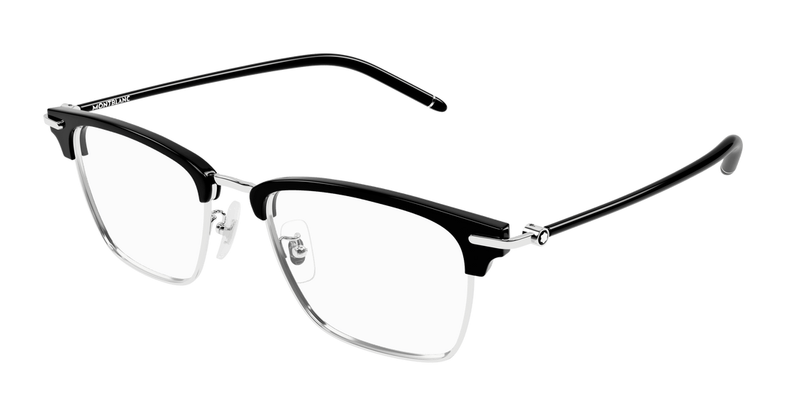 Occhiali da vista montblanc mb0409o 001 plateado square masculino taglia 52mm - Vista principale
