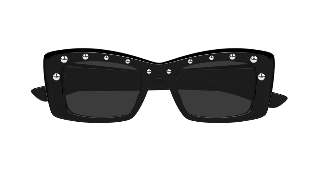 Occhiali da sole alexander mcqueen am0526s 005 negro rectangular / squared femenino taglia 50mm - Vista dettagliata