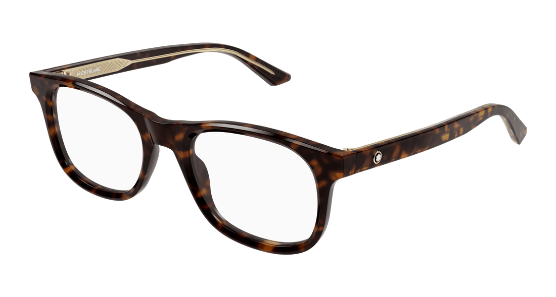 Brillen montblanc mb0385o 007 havana square masculino größe 54mm - Hauptansicht