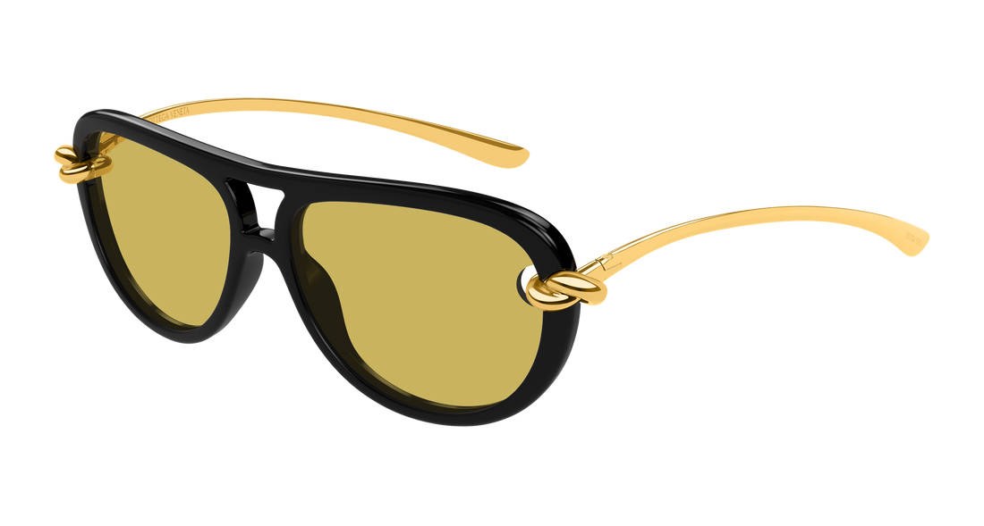 Lunettes de soleil bottega veneta bv1418s 001 negro pilot/navigator femenino taille 58mm - Vue principale