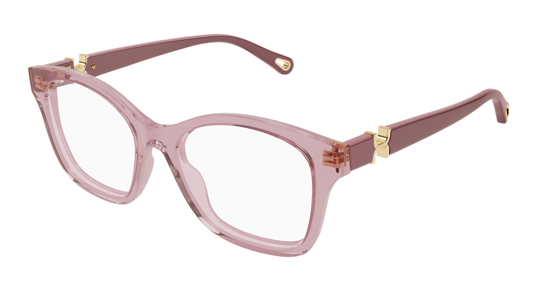 Glasögon chloé ch0334o 008 rosa cat eye femenino storlek 52mm - Huvudvy