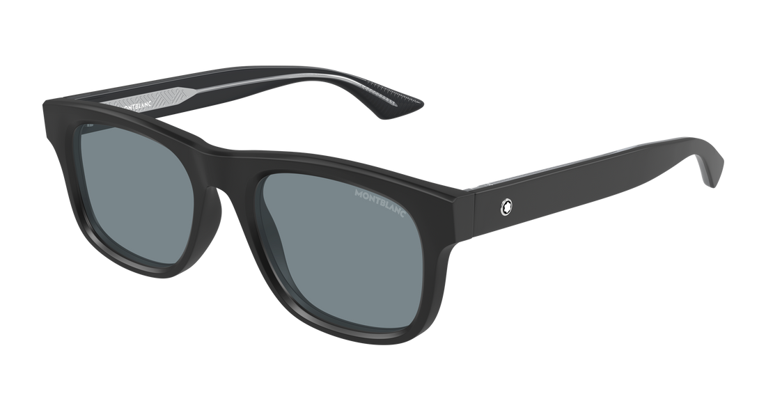 Occhiali da sole montblanc mb0421s 003 negro rectangular / squared masculino taglia 53mm - Vista principale