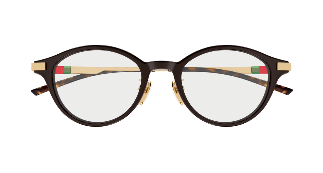 Occhiali da vista gucci gg2000oj 002 marron round/oval/panthos femenino taglia 48mm - Vista dettagliata