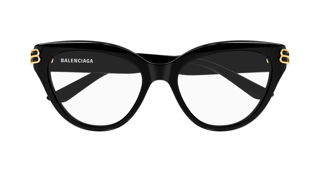 Occhiali da vista balenciaga bb0436o 001 negro cat eye femenino taglia 55mm - Vista dettagliata