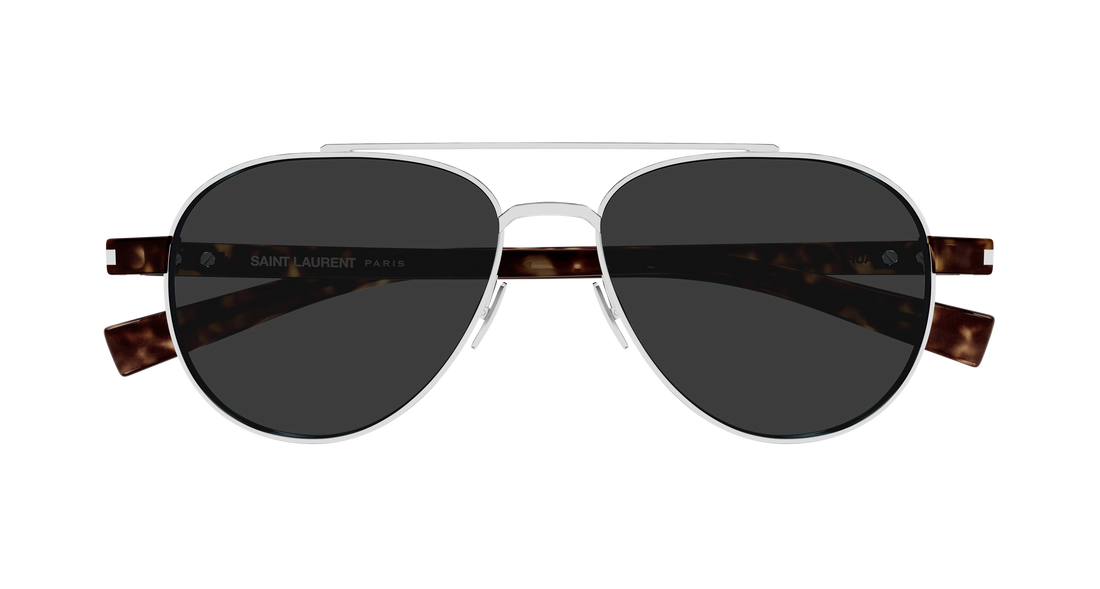 Lunettes de soleil saint laurent sl 843 002 plateado round/oval/panthos masculino taille 54mm - Vue détaillée