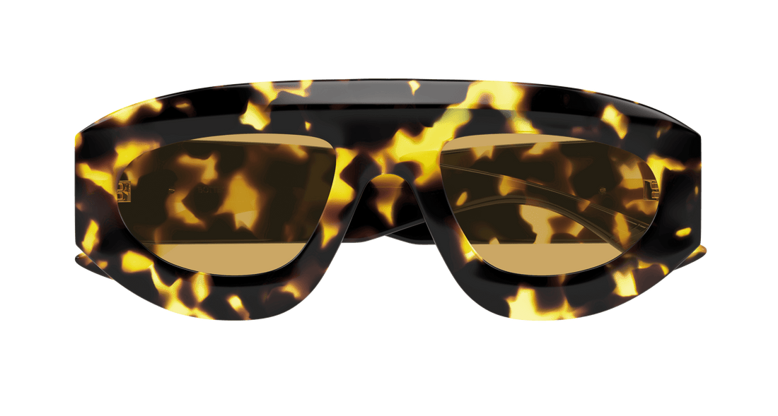 Occhiali da sole bottega veneta bv1358s 003 havana geometric unisex taglia 52mm - Vista dettagliata