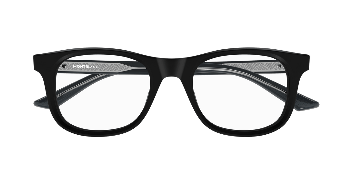 Brillen montblanc mb0385o 008 negro square masculino größe 54mm - Detailansicht