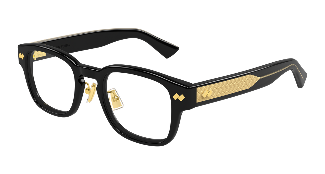 Prescription glasses bottega veneta bv1404oa 001 negro rectangular / squared masculino size 50mm - Main view