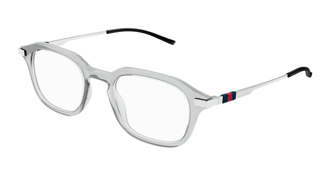 Óculos graduados gucci gg1891o 003 gris square masculino tamanho 49mm - Vista principal