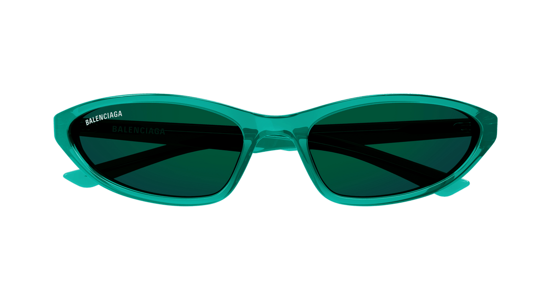 Occhiali da sole balenciaga bb0402s 005 verde round femenino taglia 59mm - Vista dettagliata