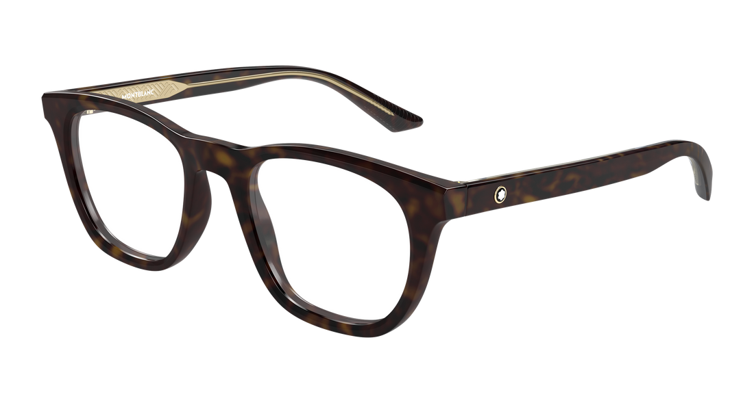 Occhiali da vista montblanc mb0422o 003 havana rectangular / squared masculino taglia 51mm - Vista principale