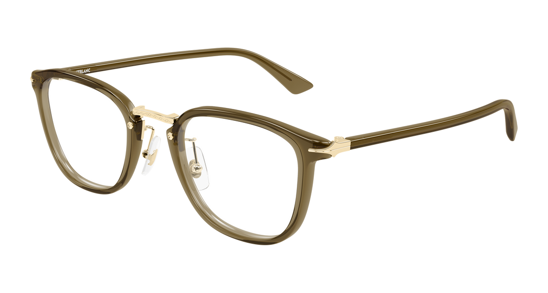 Occhiali da vista montblanc mb0440oa 004 marron round/oval/panthos masculino taglia 50mm - Vista principale