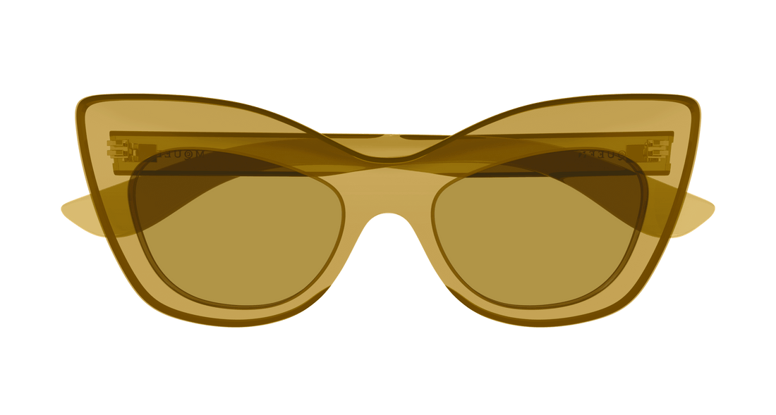 Solglasögon alexander mcqueen am0516s 002 amarillo cat eye femenino storlek 52mm - Detaljvy