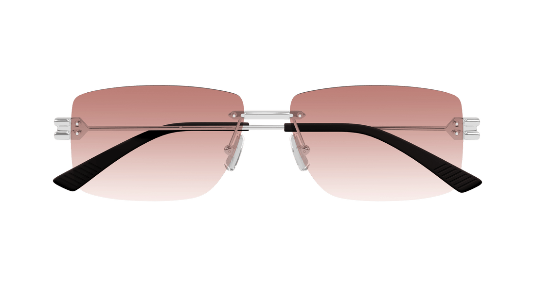 Occhiali da sole bottega veneta bv1126s 007 plateado square masculino taglia 58mm - Vista dettagliata