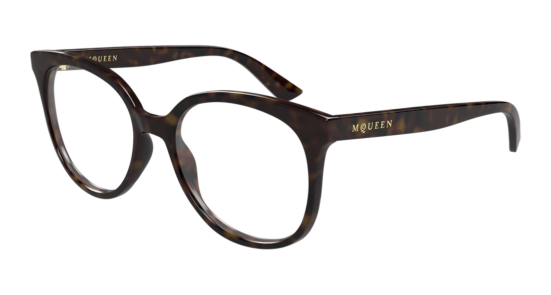 Gafas graduadas alexander mcqueen am0540o 002 havana cat eye femenino talla 54mm - Vista principal