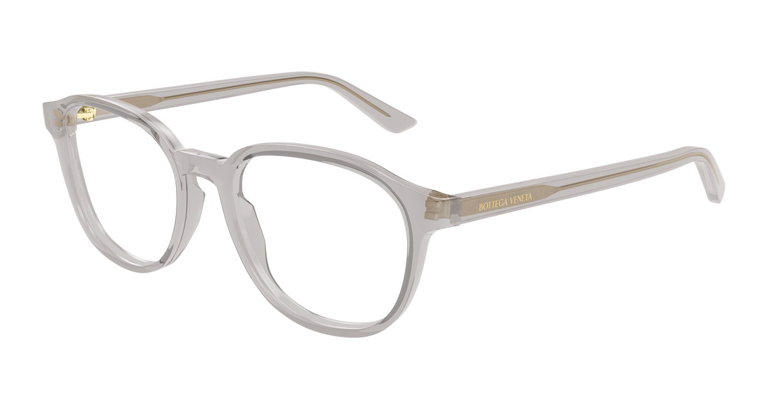 Prescription glasses bottega veneta bv1312o 011 gris round/oval/panthos masculino size 52mm - Main view