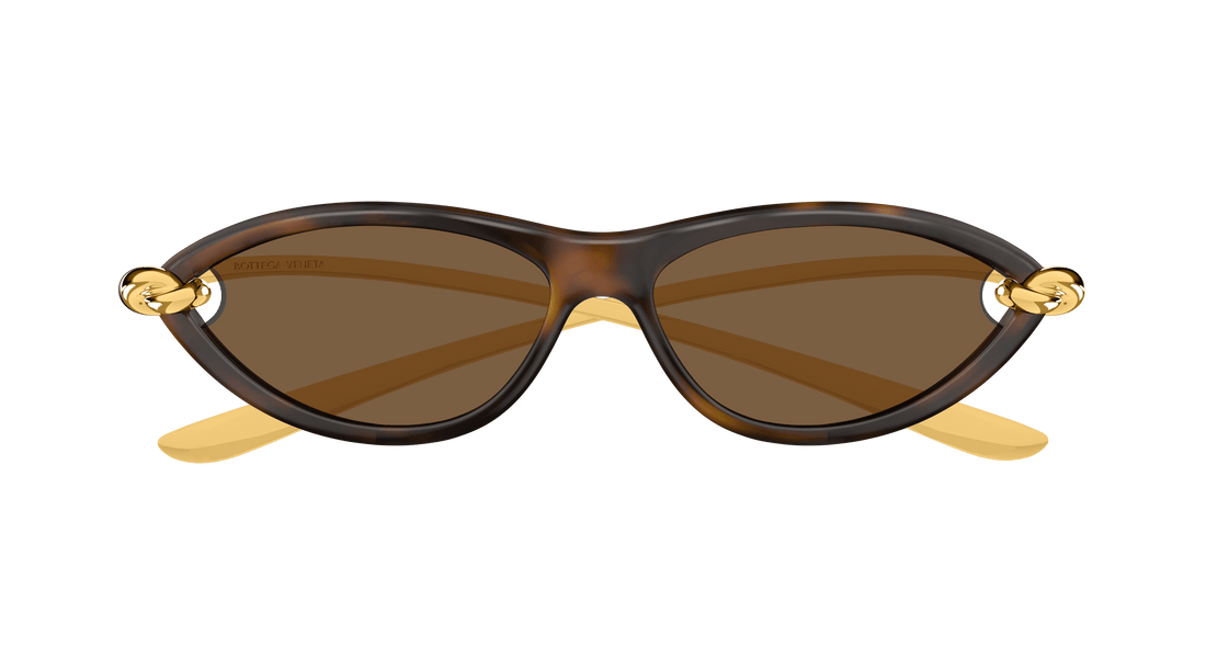 Lunettes de soleil bottega veneta bv1390s 002 havana cat eye femenino taille 56mm - Vue détaillée