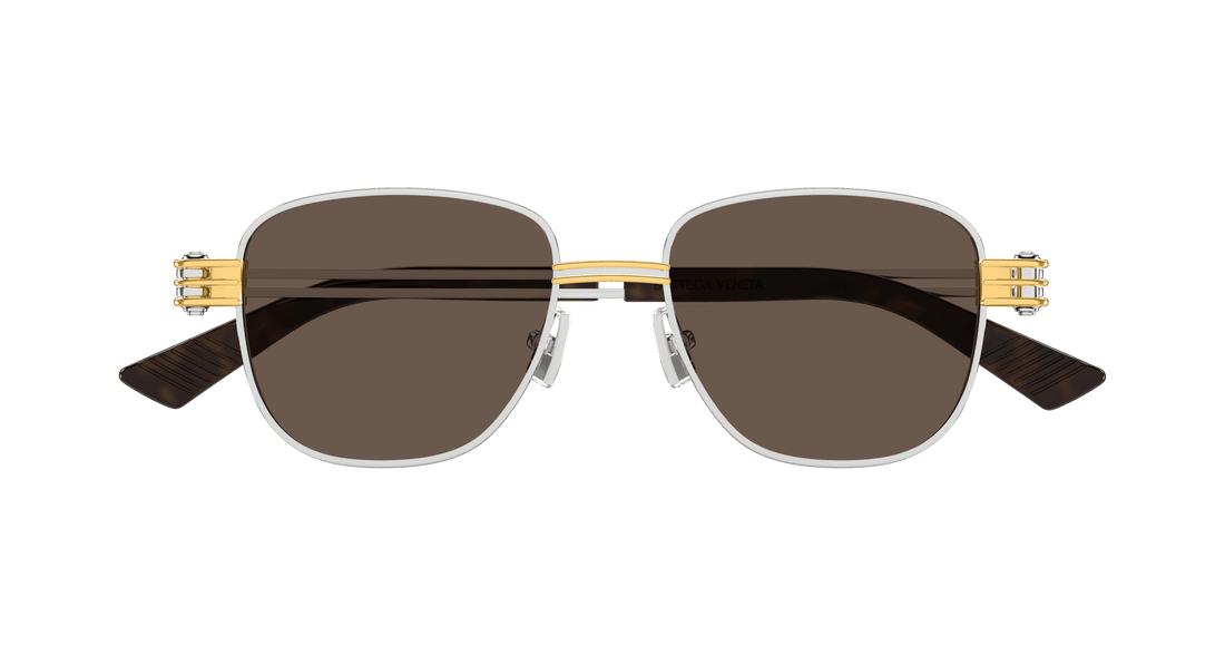 Sonnenbrillen bottega veneta bv1380s 001 plateado square unisex größe 51mm - Detailansicht