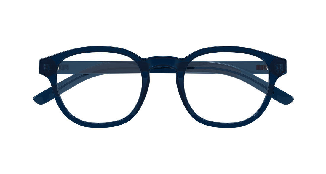 Gafas graduadas puma pu0516o 003 azul round/oval/panthos masculino talla 50mm - Vista de detalle