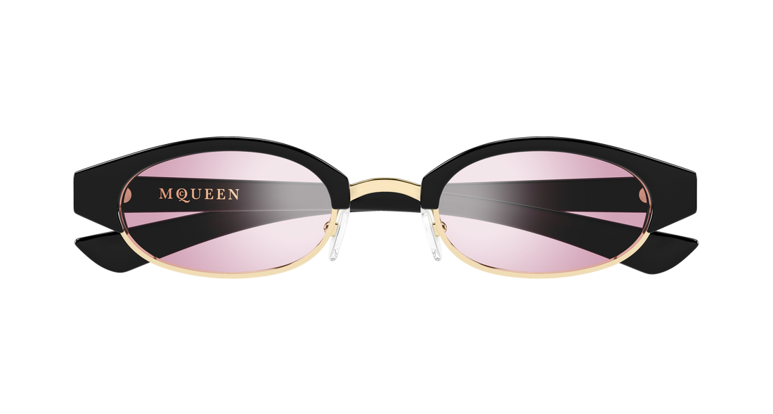 Solglasögon alexander mcqueen am0534s 005 negro round/oval/panthos unisex storlek 48mm - Detaljvy