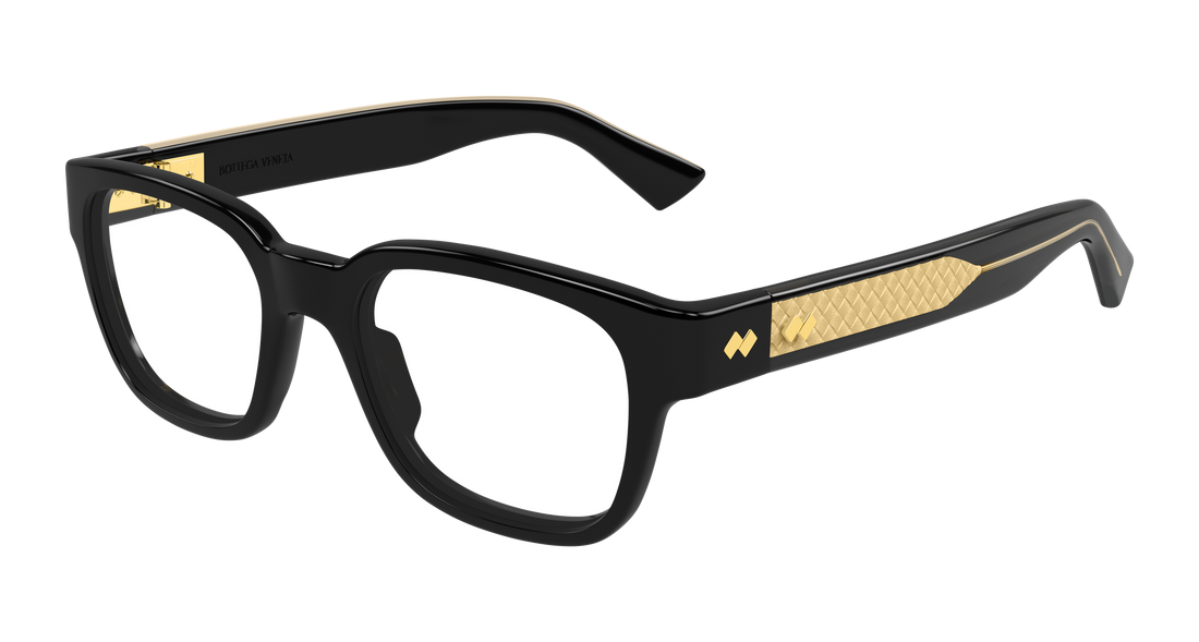 Prescription glasses bottega veneta bv1403o 001 negro rectangular / squared unisex size 52mm - Main view