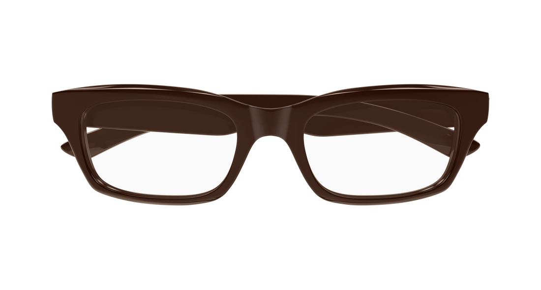 Occhiali da vista balenciaga bb0427o 005 marron rectangular / squared masculino taglia 54mm - Vista dettagliata