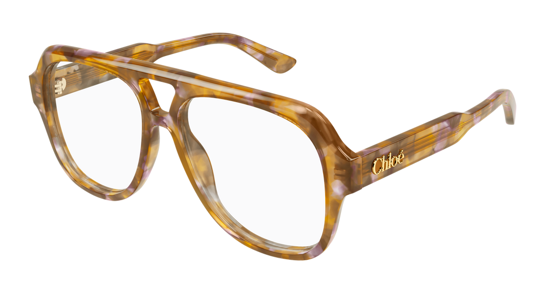 Lunettes de vue chloé ch0339o 004 havana pilot/navigator femenino taille 56mm - Vue principale