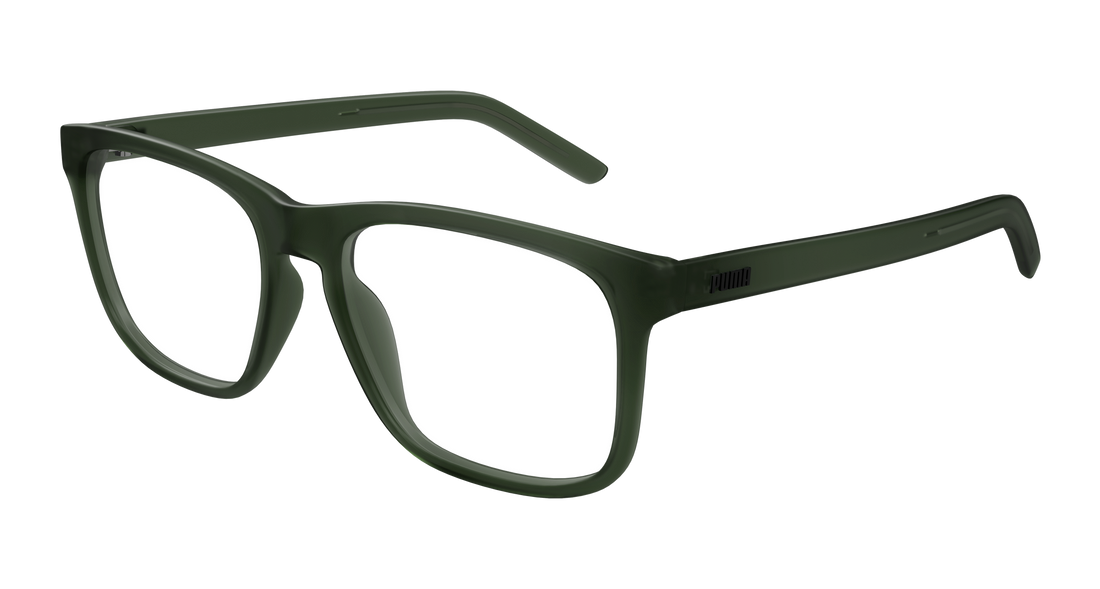Gafas graduadas puma pu0517o 005 verde rectangular / squared masculino talla 55mm - Vista principal