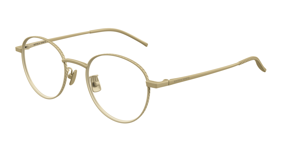 Dioptrijske naočale bottega veneta bv1424oa 001 bronce round/oval/panthos unisex veličina 50mm - Glavni prikaz