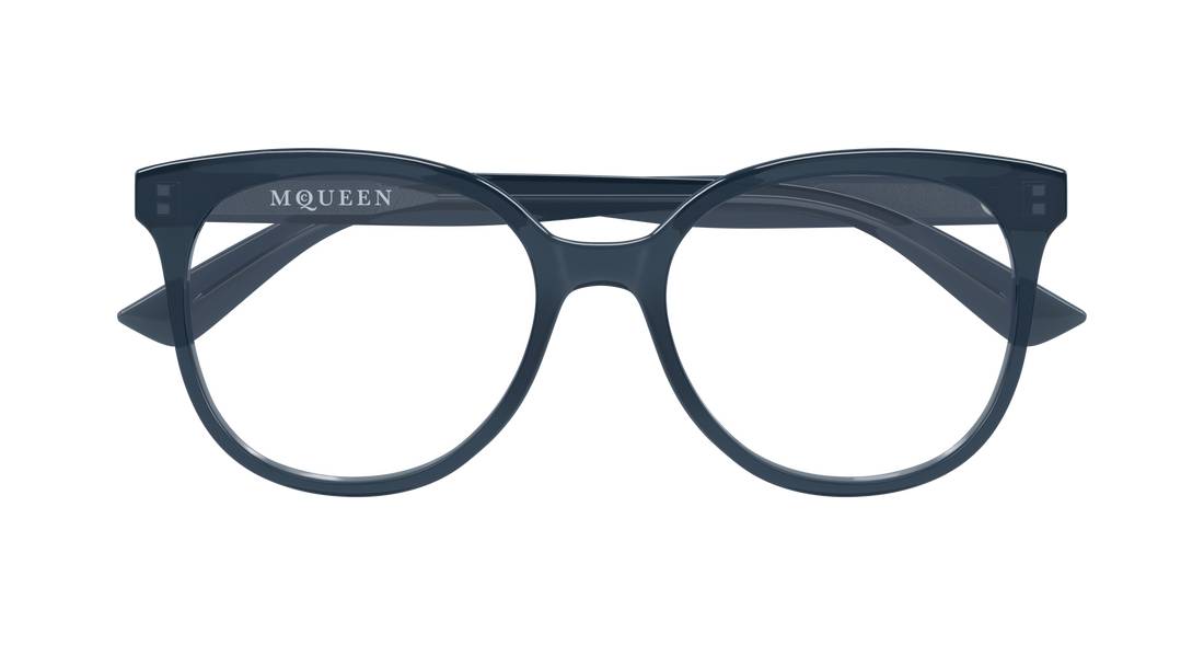 Brillen alexander mcqueen am0540o 003 gris cat eye femenino größe 54mm - Detailansicht