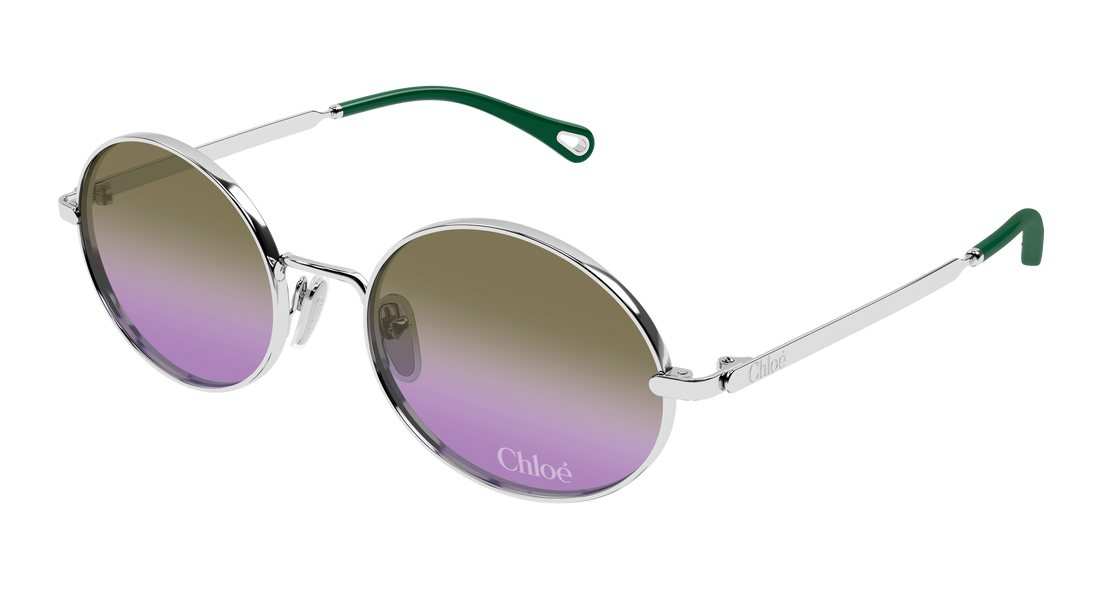 Occhiali da sole chloé ch0326s 002 plateado round/oval/panthos femenino taglia 55mm - Vista principale