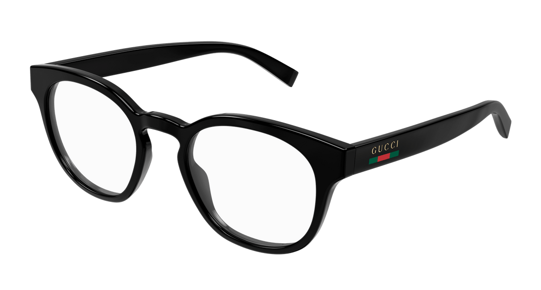Briller gucci gg1859o 001 negro round masculino størrelse 50mm - Hovedvisning