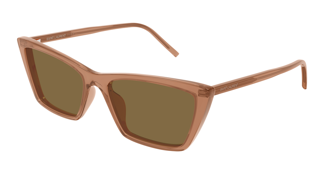 Solbriller saint laurent sl 737 mica thin 009 marron rectangular / squared femenino størrelse 54mm - Hovedvisning