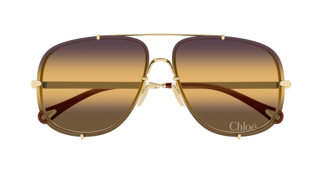 Occhiali da sole chloé ch0348s 004 dorado pilot/navigator femenino taglia 62mm - Vista dettagliata