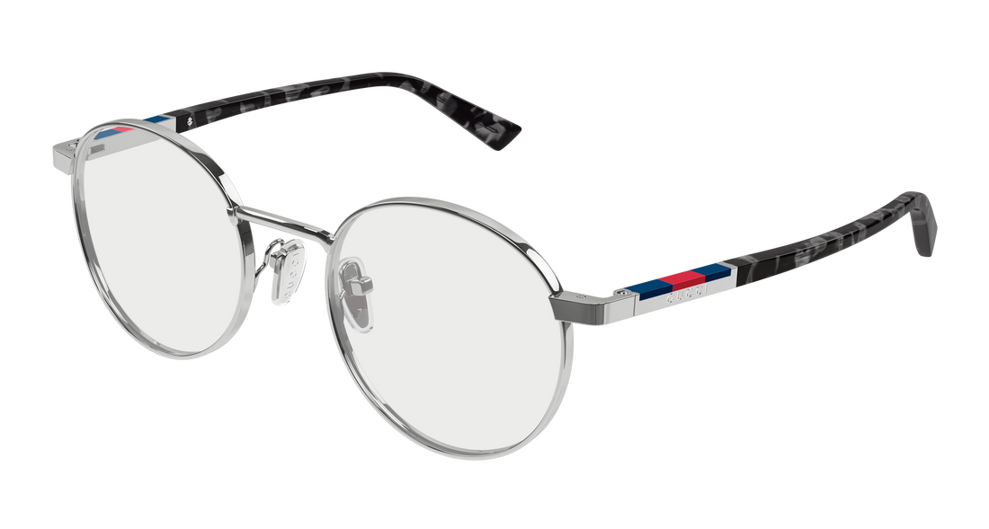 Occhiali da vista gucci gg1966ok 003 plateado round/oval/panthos masculino taglia 51mm - Vista principale