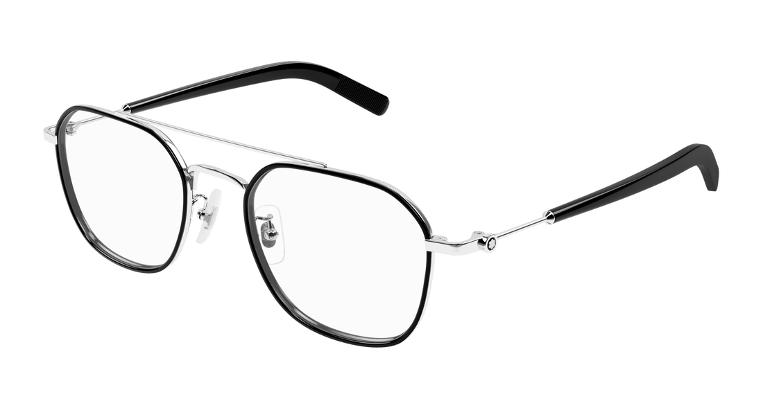 Occhiali da vista montblanc mb0391oa 001 plateado geometric masculino taglia 51mm - Vista principale