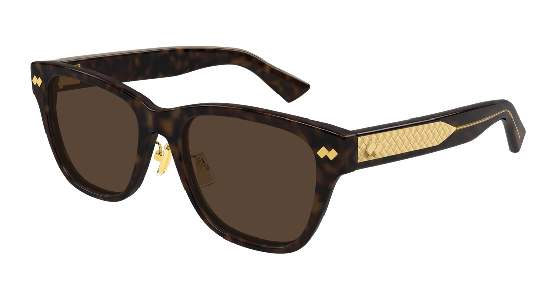 Occhiali da sole bottega veneta bv1402sk 006 havana rectangular / squared unisex taglia 57mm - Vista principale