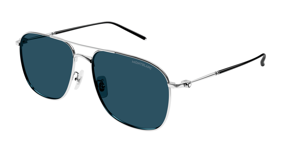Occhiali da sole montblanc mb0417sa 004 plateado pilot masculino taglia 60mm - Vista principale