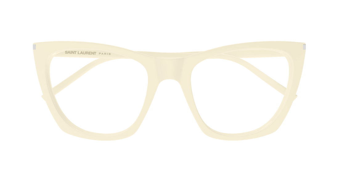 Prescription glasses saint laurent sl 214 kate thin opt 008 beige cat eye femenino size 55mm - Detailed view