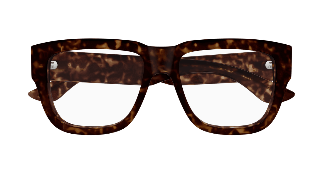 Occhiali da vista alexander mcqueen am0510o 002 havana square unisex taglia 55mm - Vista dettagliata