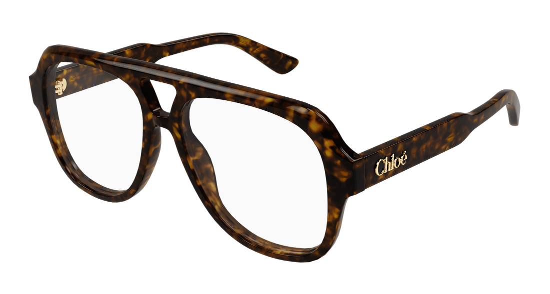 Lunettes de vue chloé ch0339o 002 havana pilot/navigator femenino taille 56mm - Vue principale
