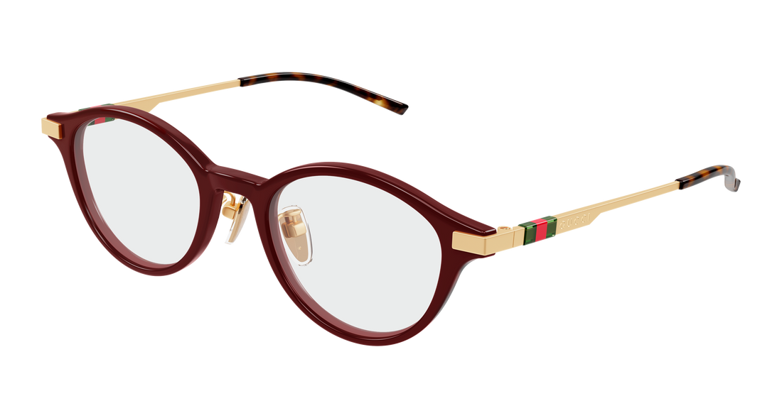 Prescription glasses gucci gg2000oj 003 burdeos round/oval/panthos femenino size 48mm - Main view