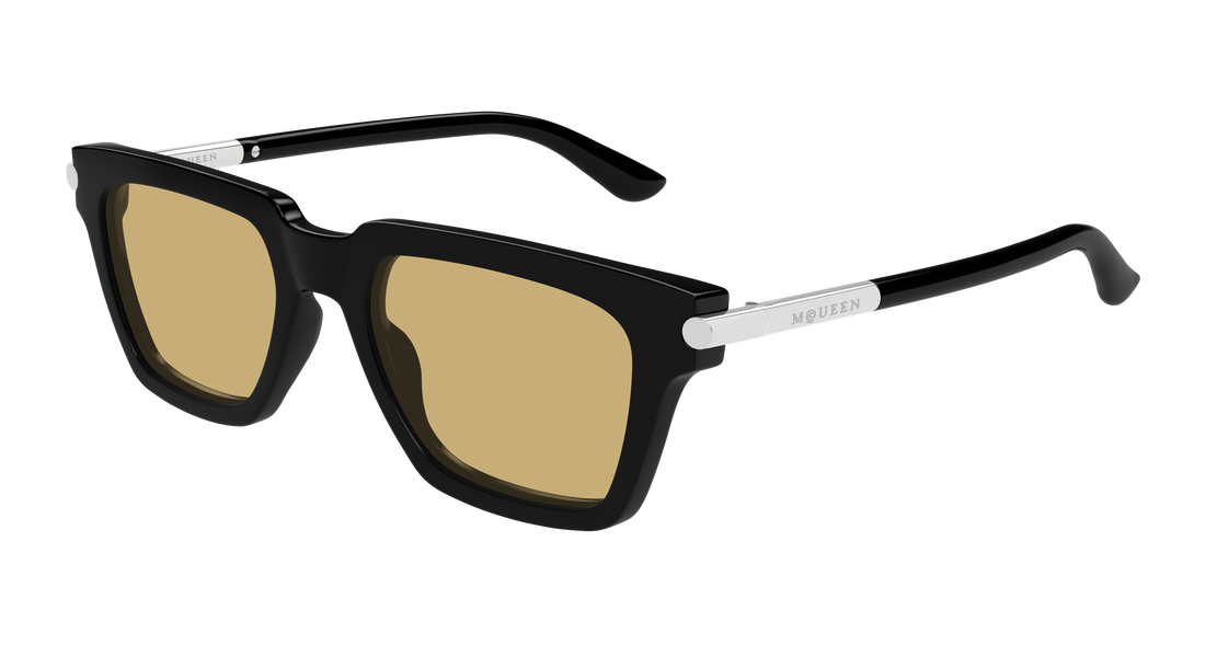 Solglasögon alexander mcqueen am0519s 003 negro rectangular / squared masculino storlek 52mm - Huvudvy